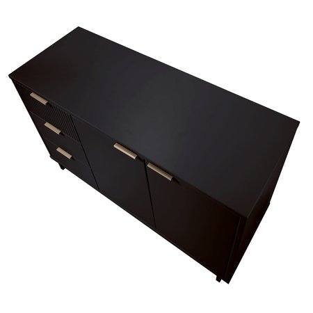 Manhattan Comfort Granville 55.07 Sideboard in Black SB-5002